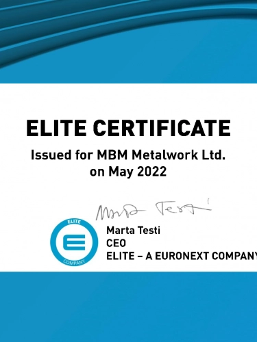 MBM получава сертификат ELITE